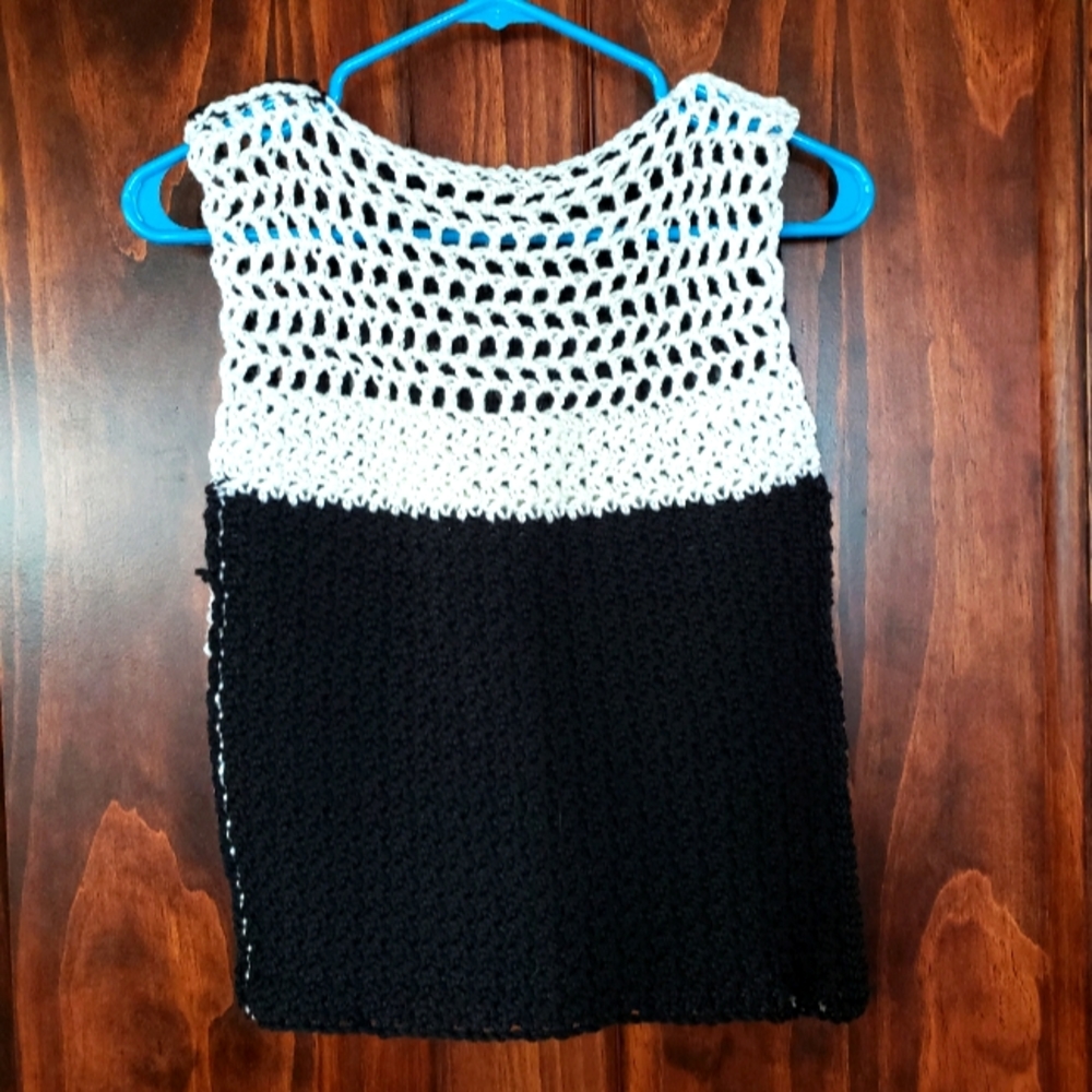 Reverse Tank Top Hand Crochet